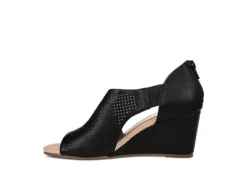 Journee Collection Womens Aretha Wedge Sandal - Black -Rack Room Footwear Sales US 01 102152 03