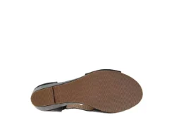 Journee Collection Womens Aretha Wedge Sandal - Black -Rack Room Footwear Sales US 01 102152 06