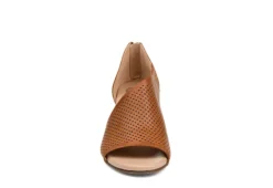 Journee Collection Womens Aretha Wedge Sandal - Cognac -Rack Room Footwear Sales US 01 102153 02