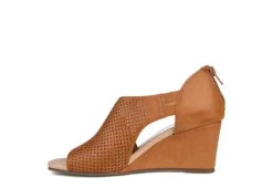 Journee Collection Womens Aretha Wedge Sandal - Cognac -Rack Room Footwear Sales US 01 102153 03