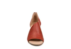 Journee Collection Womens Aretha Wedge Sandal - Rust -Rack Room Footwear Sales US 01 102154 02