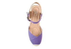 Journee Collection Womens Ashlyn Wedge Sandal - Purple -Rack Room Footwear Sales US 01 102163 05