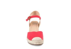 Journee Collection Womens Ashlyn Wedge Sandal - Red -Rack Room Footwear Sales US 01 102164 02