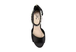 Journee Collection Womens Connor Wedge Sandal - Black -Rack Room Footwear Sales US 01 102215 05