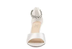 Journee Collection Womens Connor Wedge Sandal - White -Rack Room Footwear Sales US 01 102219 02