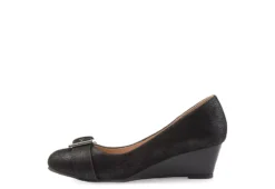 Journee Collection Womens Graysn Wedge Pump - Black -Rack Room Footwear Sales US 01 102241 03