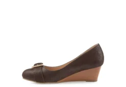 Journee Collection Womens Graysn Wedge Pump - Brown -Rack Room Footwear Sales US 01 102243 03