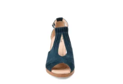 Journee Collection Womens Kedzie Wedge Sandal - Blue -Rack Room Footwear Sales US 01 102266 02