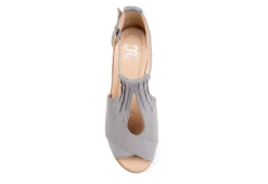 Journee Collection Womens Kedzie Wedge Sandal - Grey 12 Journee Collection Womens Kedzie Wedge Sandal - Grey -Rack Room Footwear Sales US 01 102267 05