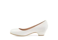Journee Collection Womens Saar Pump - White -Rack Room Footwear Sales US 01 103360 03