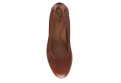 Clarks Womens Jeanette Ease Flat - Tan -Rack Room Footwear Sales US 01 105282 05