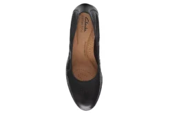 Clarks Womens Jeanette Ease Flat - Black -Rack Room Footwear Sales US 01 105283 05