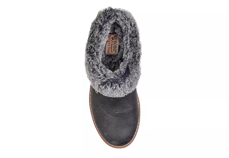 Skechers Womens Mountain Kiss Winter Rock Slipper - Dark Grey 4 Skechers Womens Mountain Kiss Winter Rock Slipper - Dark Grey - Image 4