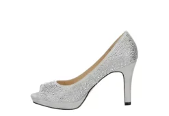 Adrienne Vittadini Womens Gervin Pump - Silver 10 Adrienne Vittadini Womens Gervin Pump - Silver -Rack Room Footwear Sales US 01 106399 03