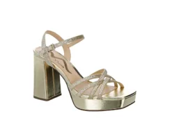 N By Nina Womens Sabrina Platform Sandal - Champagne