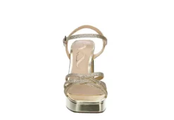 N By Nina Womens Sabrina Platform Sandal - Champagne -Rack Room Footwear Sales US 01 106405 02