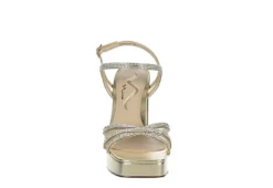 N By Nina Womens Sevyn Platform Sandal - Gold -Rack Room Footwear Sales US 01 107409 02