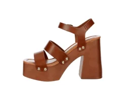 Madden Girl Womens Greenville Platform Sandal - Cognac -Rack Room Footwear Sales US 01 107536 03