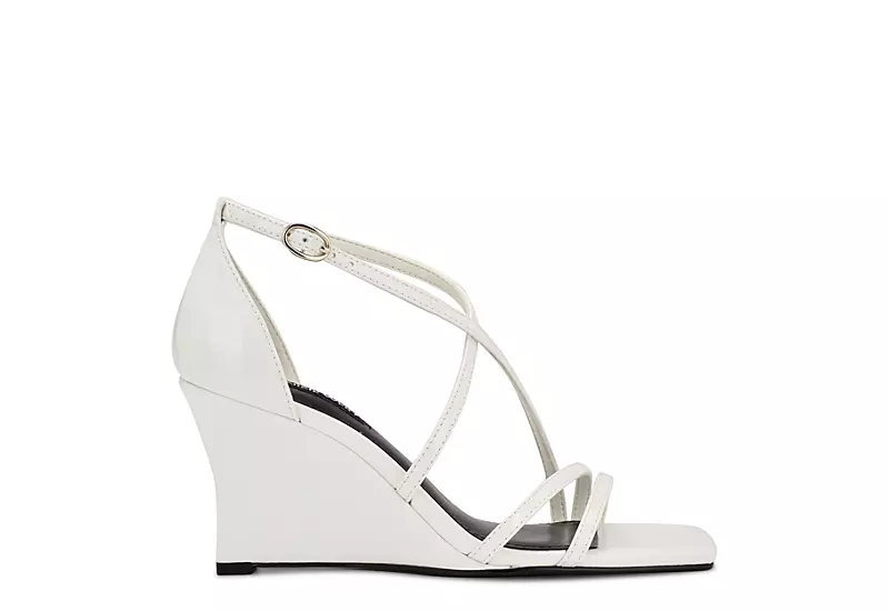 Nine West Womens Rolga Wedge Sandal - White 2 Nine West Womens Rolga Wedge Sandal - White - Image 2