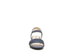 Lifestride Womens Yuma Wedge Sandal - Navy -Rack Room Footwear Sales US 01 201297 02