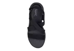 Skechers Womens Go Walk Arch Fit Outdoor Sandal - Black 9 Skechers Womens Go Walk Arch Fit Outdoor Sandal - Black -Rack Room Footwear Sales US 01 202115 02