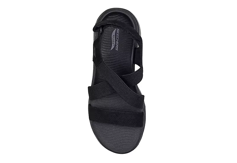 Skechers Womens Go Walk Arch Fit Outdoor Sandal - Black 3 Skechers Womens Go Walk Arch Fit Outdoor Sandal - Black - Image 3