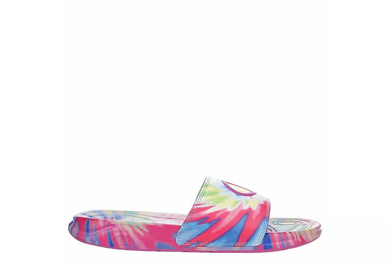 Champion Womens Mega Slide Tie Dye Slide Sandal - Pink 2 Champion Womens Mega Slide Tie Dye Slide Sandal - Pink - Image 2