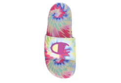 Champion Womens Mega Slide Tie Dye Slide Sandal - Pink 12 Champion Womens Mega Slide Tie Dye Slide Sandal - Pink -Rack Room Footwear Sales US 01 202432 05