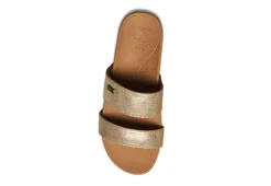 Reef Womens Banded Horizon Hi Slide Sandal - Champagne -Rack Room Footwear Sales US 01 202484 02