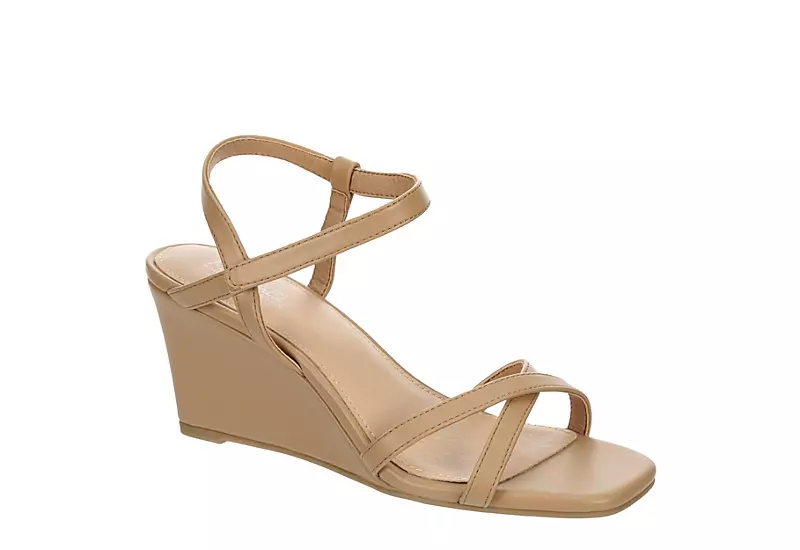 Michael By Michael Shannon Womens Lulu Wedge Sandal - Beige 1 Michael By Michael Shannon Womens Lulu Wedge Sandal - Beige