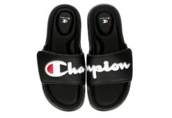 Champion Womens Foundation Split Script Slide Sandal - Black -Rack Room Footwear Sales US 01 202526 03