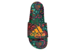 Adidas Womens Adilette Comfort Slide Sandal - Green -Rack Room Footwear Sales US 01 202664 05
