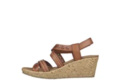Skechers Womens Beverlee-delicate Glow Wedge Sandal - Cognac -Rack Room Footwear Sales US 01 202852 02