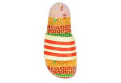 Adidas Womens Adilette Comfort Slide Sandal - Pale Yellow 12 Adidas Womens Adilette Comfort Slide Sandal - Pale Yellow -Rack Room Footwear Sales US 01 203098 05