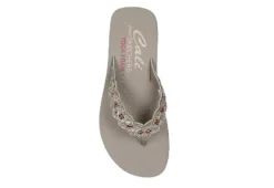 Skechers Womens Happy Spring Flip Flop Sandal - Taupe -Rack Room Footwear Sales US 01 203257 03