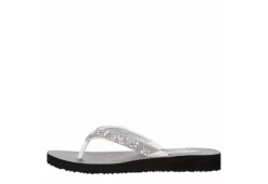 Skechers Womens Love Letter Flip Flop Sandal - White -Rack Room Footwear Sales US 01 203261 03