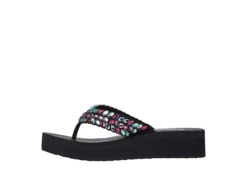 Skechers Womens Lovely Oasis Flip Flop Sandal - Black -Rack Room Footwear Sales US 01 203267 02