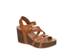 Xappeal Womens Maggy Wedge Sandal - Cognac
