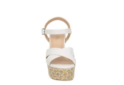 Michael By Michael Shannon Womens Luna Wedge Sandal - White -Rack Room Footwear Sales US 01 203329 02