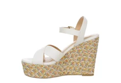 Michael By Michael Shannon Womens Luna Wedge Sandal - White -Rack Room Footwear Sales US 01 203329 03