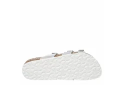 Birkenstock Womens Franca Vegan Footbed Sandal - Silver -Rack Room Footwear Sales US 01 203366 06