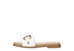 Michael By Michael Shannon Womens Jade Slide Sandal - White -Rack Room Footwear Sales US 01 203385 03