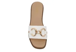 Michael By Michael Shannon Womens Jade Slide Sandal - White -Rack Room Footwear Sales US 01 203385 05