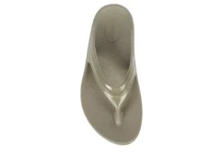 Oofos Womens Oomega Flip Flop Sandal - Khaki 12 Oofos Womens Oomega Flip Flop Sandal - Khaki -Rack Room Footwear Sales US 01 203392 05