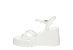 Madden Girl Womens Vaultt Wedge Sandal - White -Rack Room Footwear Sales US 01 203410 03