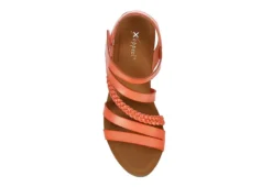Xappeal Womens Maggy Wedge Sandal - Coral -Rack Room Footwear Sales US 01 203424 05