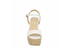 Xappeal Womens Sierra Wedge Sandal - White -Rack Room Footwear Sales US 01 203502 02