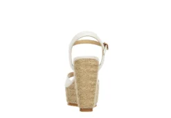 Xappeal Womens Sierra Wedge Sandal - White -Rack Room Footwear Sales US 01 203502 04