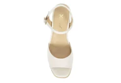 Xappeal Womens Sierra Wedge Sandal - White -Rack Room Footwear Sales US 01 203502 05