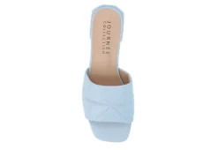 Journee Collection Womens Elidia Slip On Sandal - Blue -Rack Room Footwear Sales US 01 203583 05